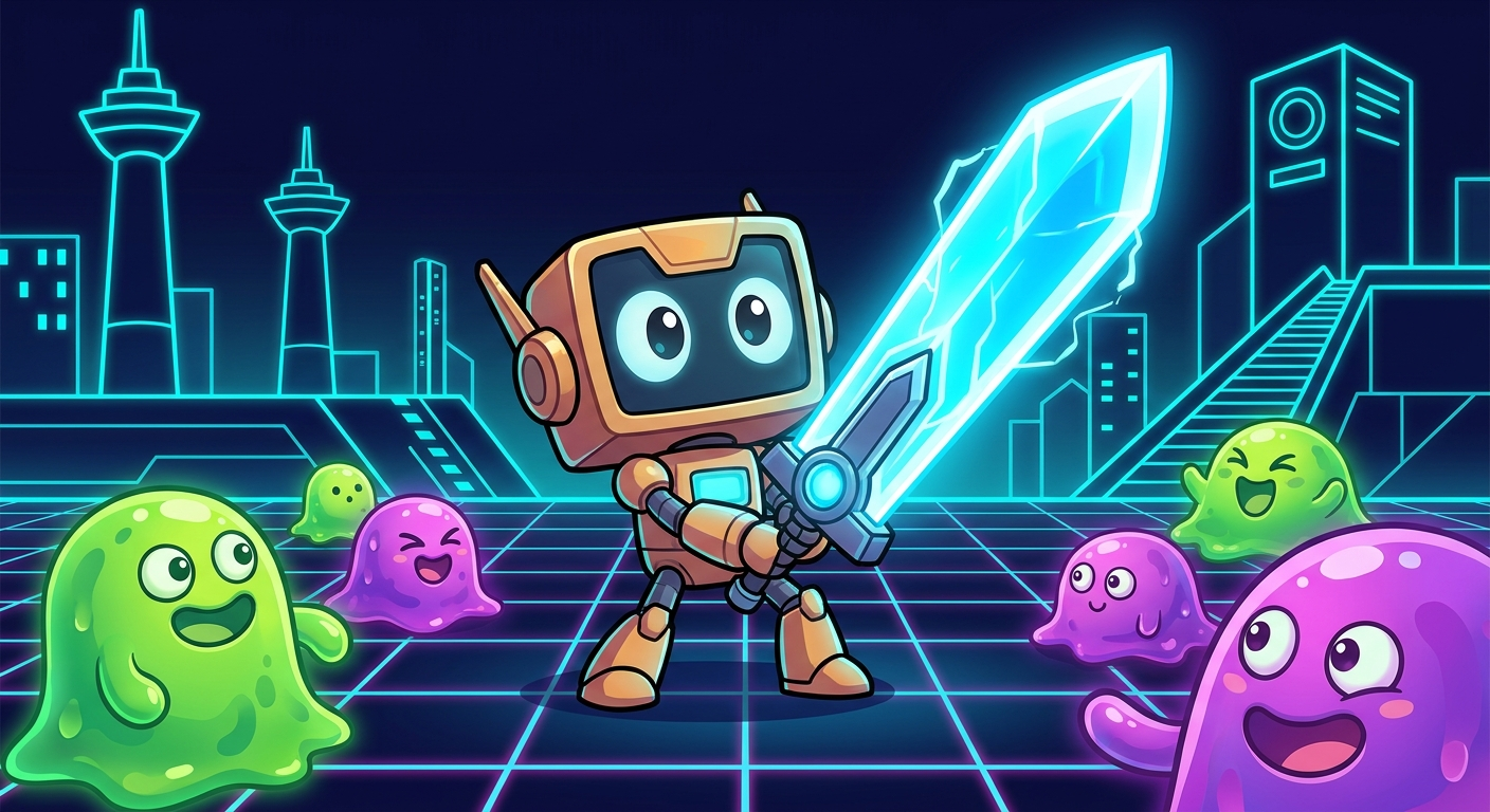 Danger Zone game artwork — cartoon robot in neon arena